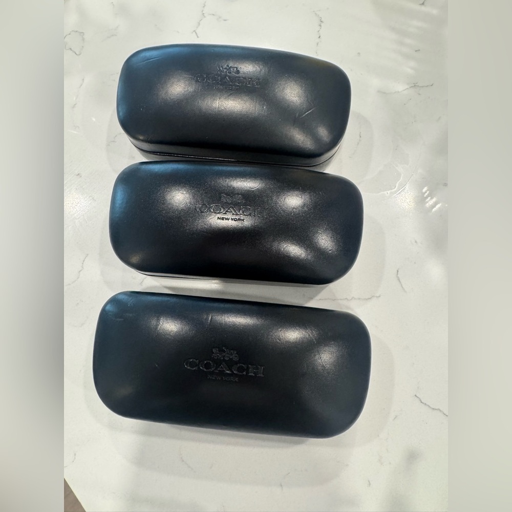 Coach Black Glasses Case Trio